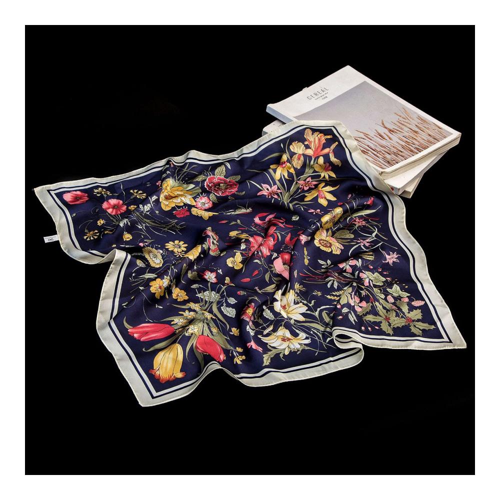 Multifunktionale Seiden-Halstücher Elegantes Kopftuch Bandana & Haarband für Damen – OMKMNOE Damen Tuch Schleife & dünn Hair Scarf Accessoire