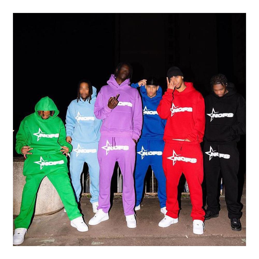 Herren Trainingsanzüge NOFS Streetwear | Buchstaben Druck Hoodies und Jogginghosen Y2K | Hip Hop Hose und Sporthosen | Streetwear Tracksuit für den Herbst und Winter