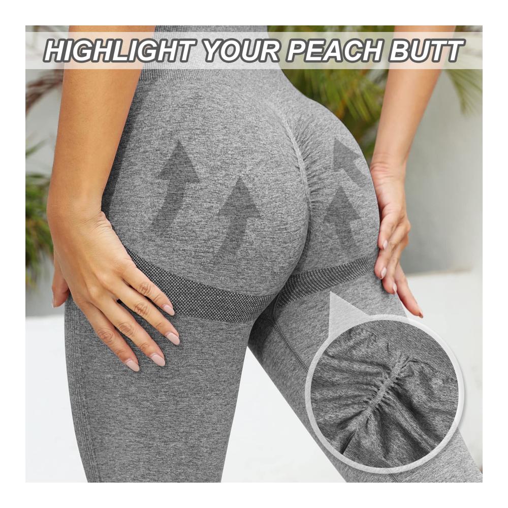 High Waist Damen Capri Leggings Blickdichte Yoga Leggins für Fitness & Workout Elastische Push-Up Sport Leggings für Yoga Jogging & Gym