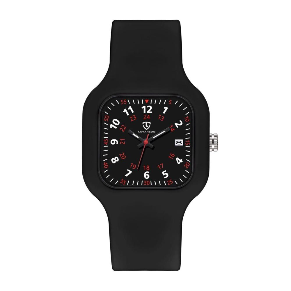 Aswan Watch Unisex Quarz Armbanduhr 38mm mit Silikonarmband für Damen Herren Krankenschwestern & Ärzte - Leuchtzeiger Datum 3 Zeiger