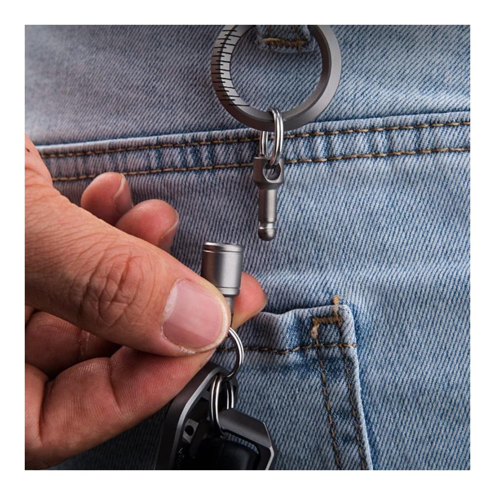 Schlüsselringe & Schlüsselbänder für Herren Premium Schlüsselanhänger-Set mit Schnellverschluss 360 Grad drehbar Karabiner und Schlüsselringen (3 Stück