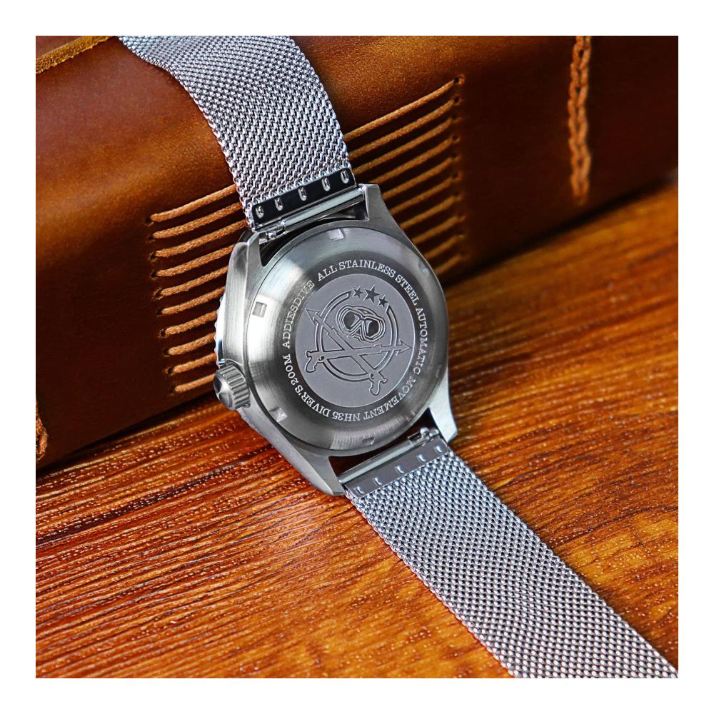 ADDIESDIVE Herren-Automatikuhr Wasserdichte Armbanduhr mit Saphirglas Edelstahl Keramik - Stilvolle Analoguhr für Männer