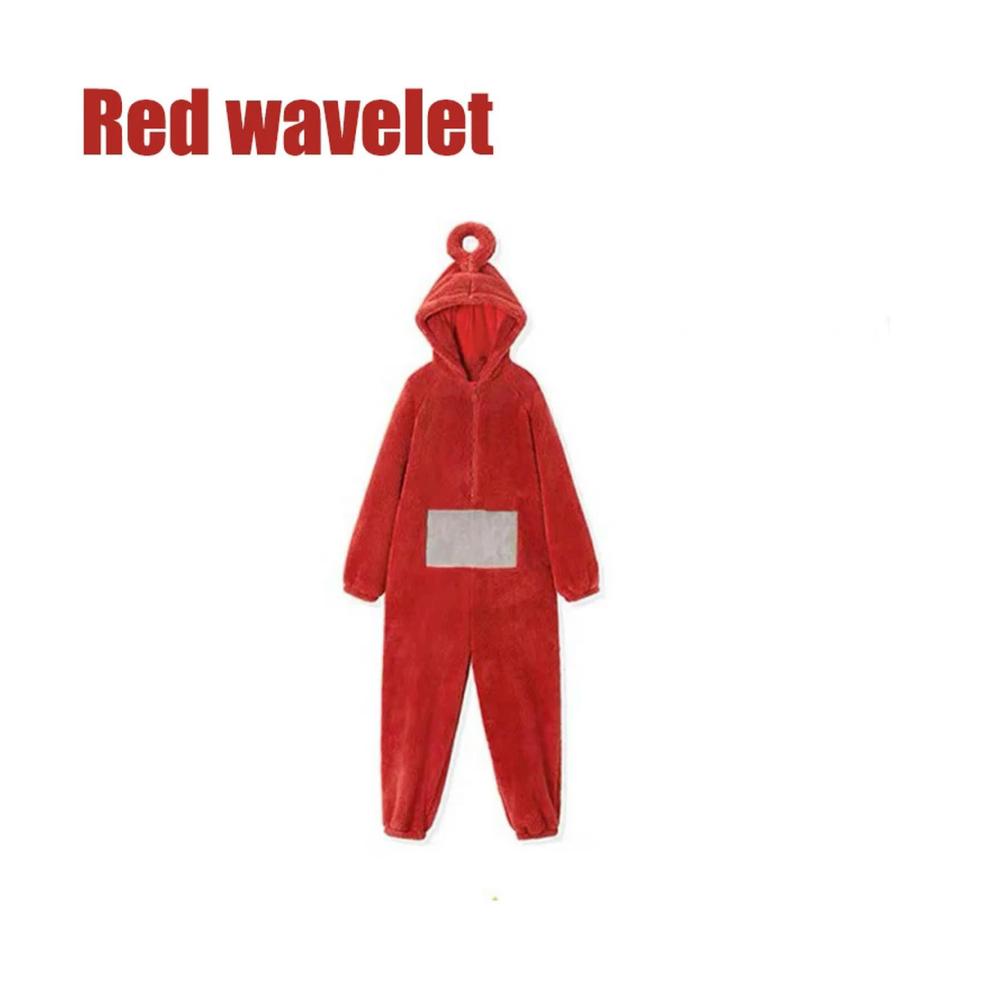 Teletubbies Onesie Damen Warme Einteiler Pyjamas für Erwachsene - Unisex Tierkostüm Cosplay ideal für Homewear Nachtwäsche und Party