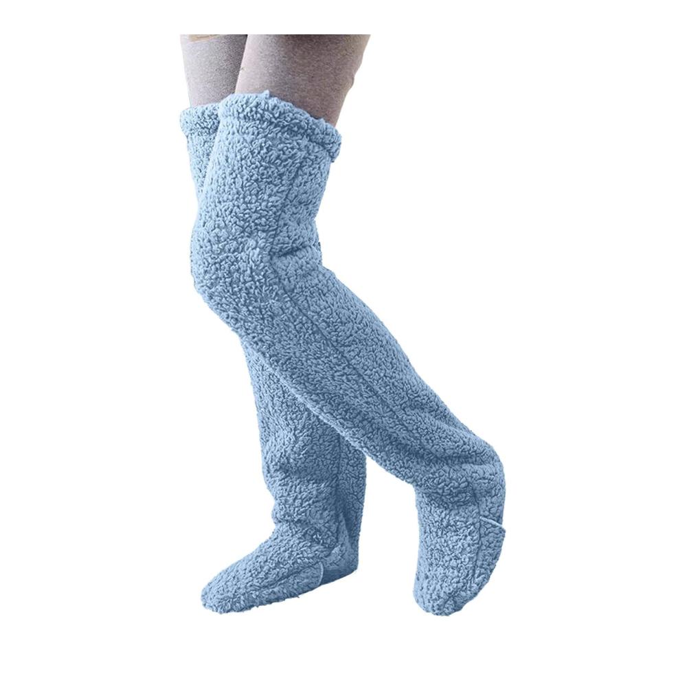 Teddy Legs Over Knee High Furry Leg Warmers - Cozy Winter Socks