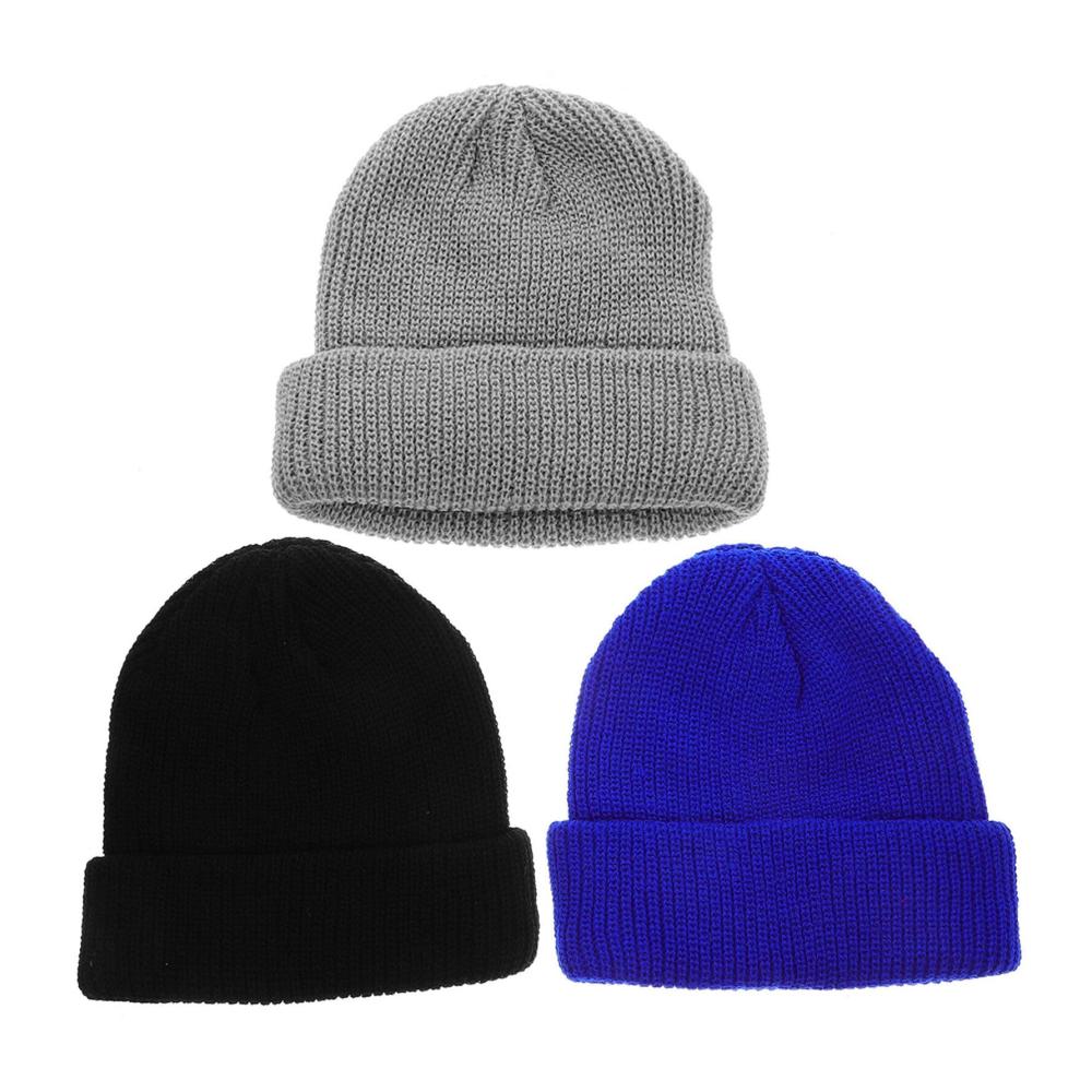 3er-Pack Modische Strickmützen Trawler-Beanies für Damen und Herren Warme & Dehnbare Uhrenmützen