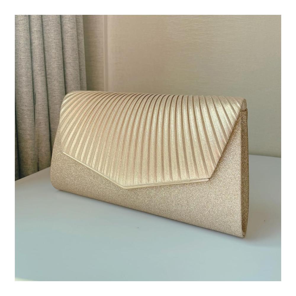 Funkelnde Clutch mit Abnehmbarer Kette - Elegante Abendtasche für Frauen ideal für Abschlussball Hochzeit und Bankette