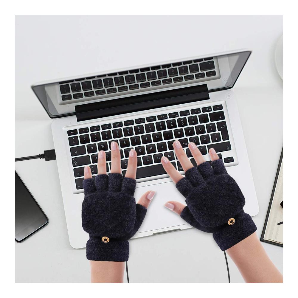 Beheizbare USB-Handschuhe von iFCOW - Winter Heizhandschuhe für Herren und Damen mit 3 Temperatureinstellungen