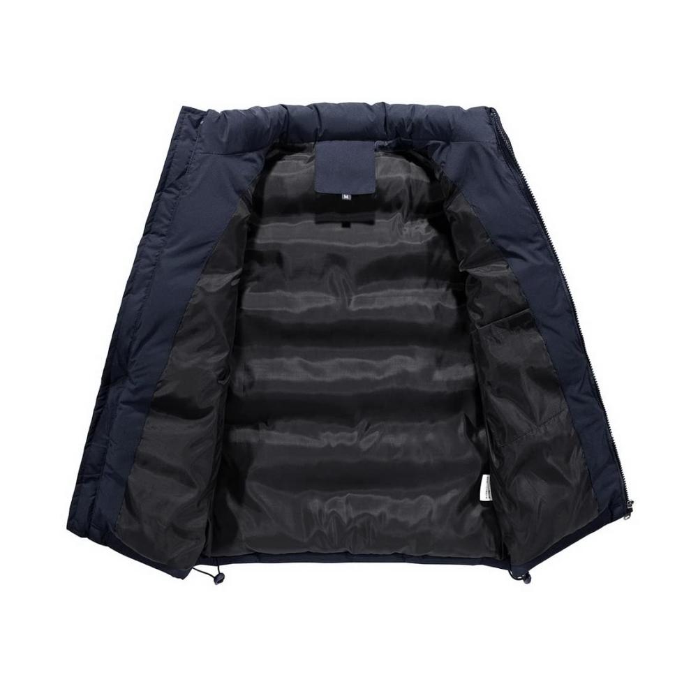 Herren Steppweste Schwarz | Bodywarmer Sportweste | Ärmellose Freizeitjacke | Kragenlose Warme Puffweste | Slim Fit Übergangsjacke M-2XL