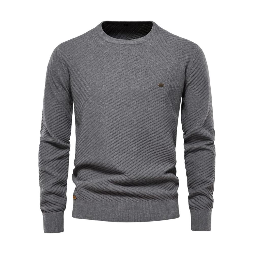 Herren Pullover für die kalte Jahreszeit - Bequemer Baumwoll-Pullover in einfarbigem Design (Größe XL