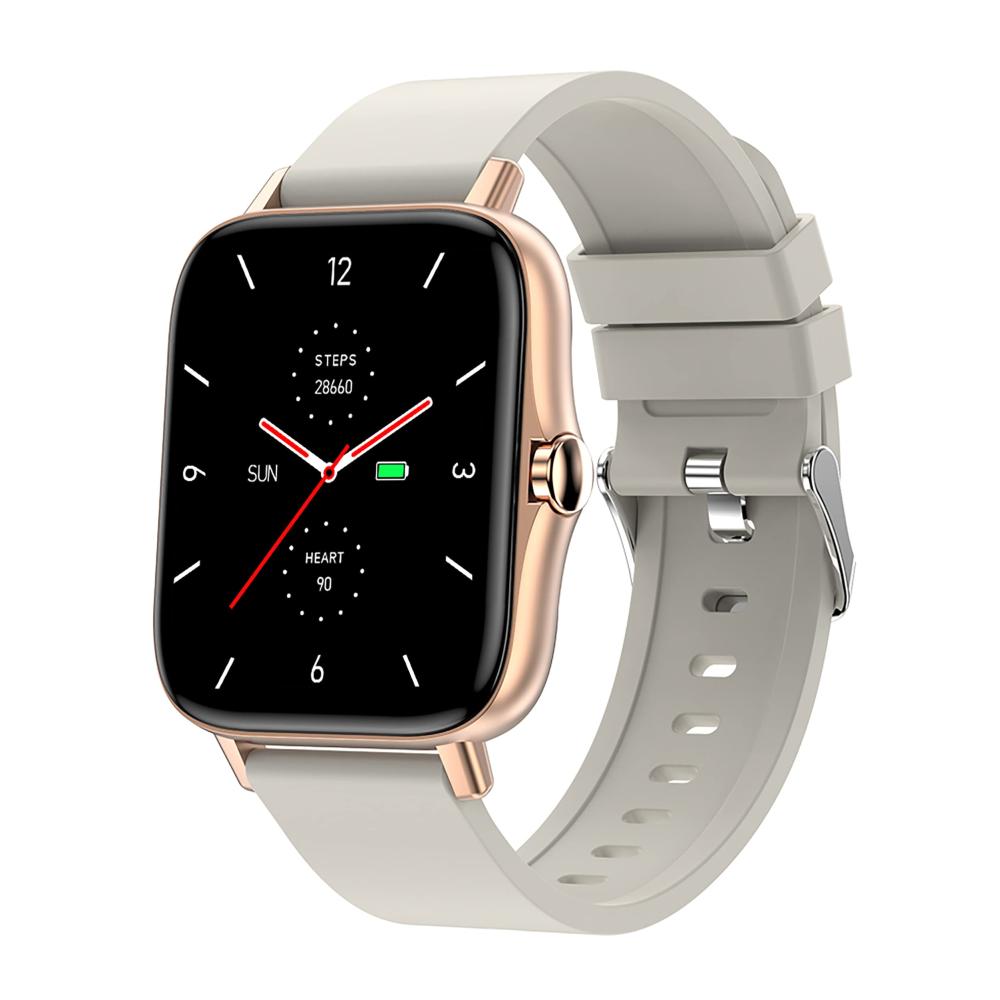 Fashion Smartwatch mit Telefonfunktion 1.7 Zoll Touchscreen Android iOS Kompatibilität Whatsapp Funktion Fotohintergrund Schrittzähler Damen Laufuhr Blutdruckmessung Pulsuhr - Stilvolle Damenuhr für aktive Frauen