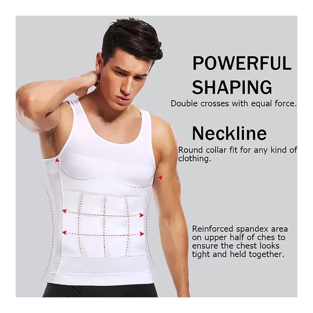 Herren Kompressions Tanktop SHAPERLUV Abs Slim Body Shaper für Sport