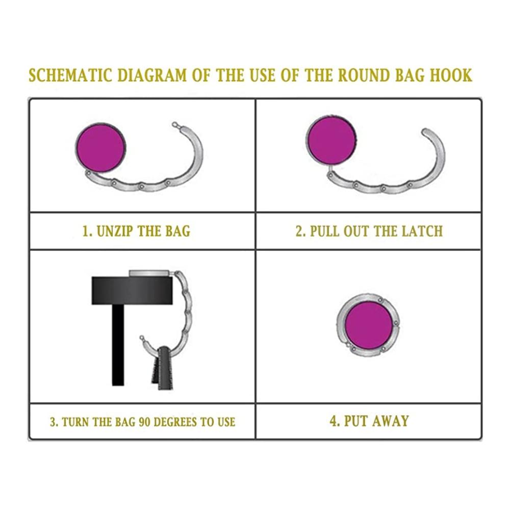Faltbarer Handtaschenhalter BLOOOK - 5er Set Blumenbaum Handtaschenhaken für Tische tragbarer Aufhänger für Frauen und Mädchen ideales Muttertagsgeschenk