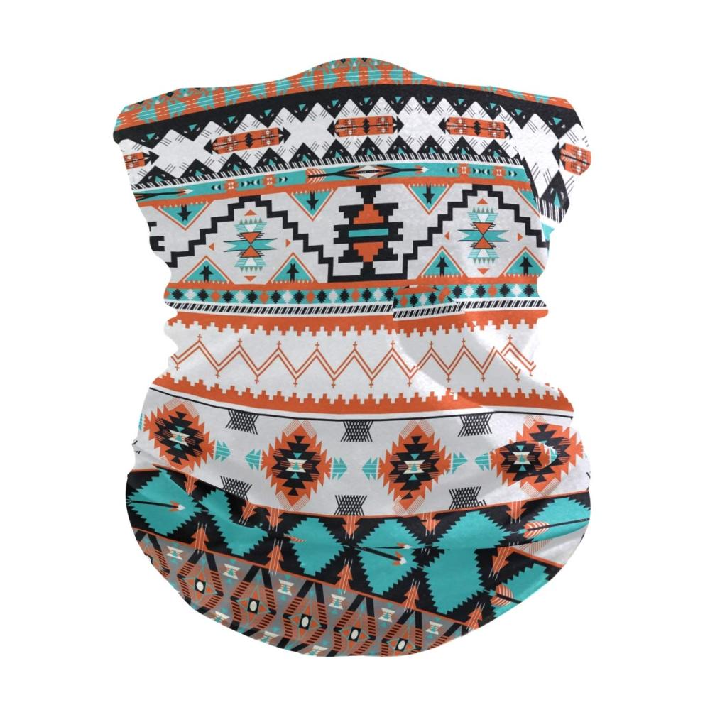 Multifunktionstuch Schals XIXIKO Tribal Ethno Aztec Geometrisches Design | Bandana Gesichtsmaske für Damen/Herren | UV-Schutz | Outdoor Sport Wandern Staubabweisend