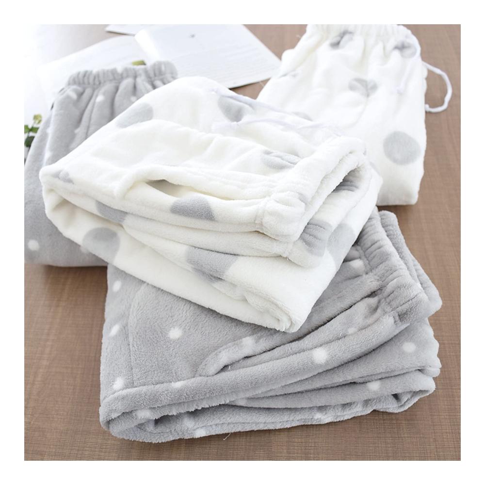 Flauschiger Damen Teddy Fleece Schneeanzug Pyjamahose - Warm gefütterte Fleecehose mit elastischem Bund für Komfort und Wärme