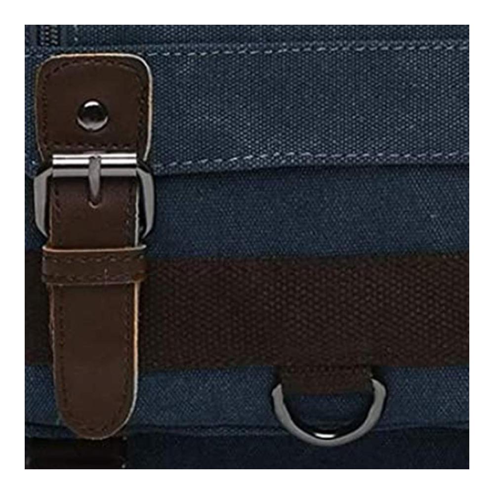 Canvas Messenger Bag – Stilvolle Umhängetasche für Reisen in Kaffeefarbe