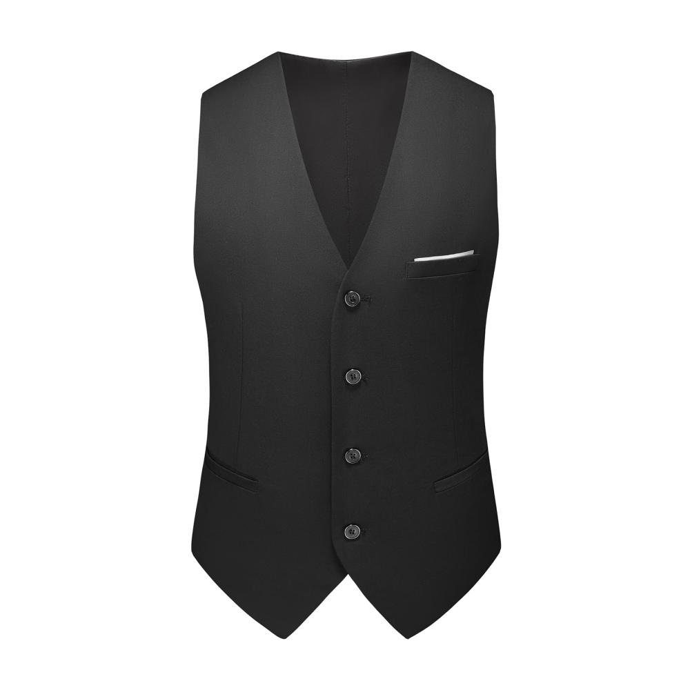 3-teiliger Slim-Fit-Anzug für Männer Business Hochzeit formales Abendessen - Klassischer Blazer Weste Hose Set