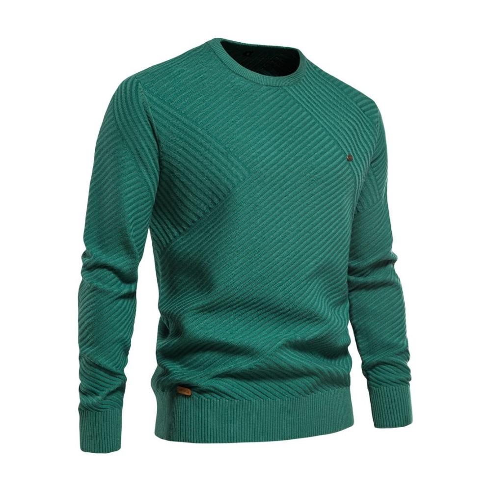 Herren Pullover für die kalte Jahreszeit - Bequemer Baumwoll-Pullover in einfarbigem Design (Größe XL