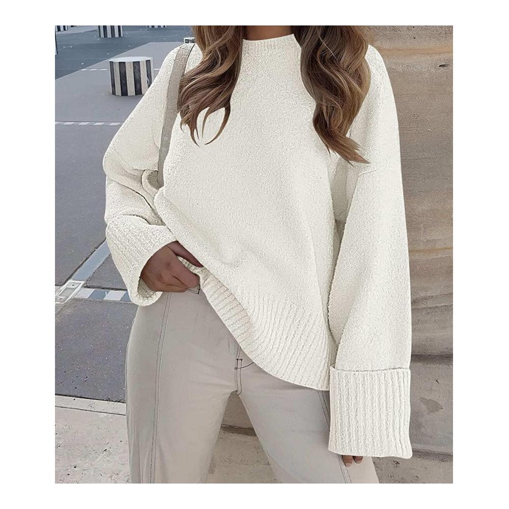 Oversized Womens Fall Sweater 2023 | Cozy Chunky Knit Casual Crewneck Long Sleeve Pullover - Trendy Warm and Comfortable Fashion