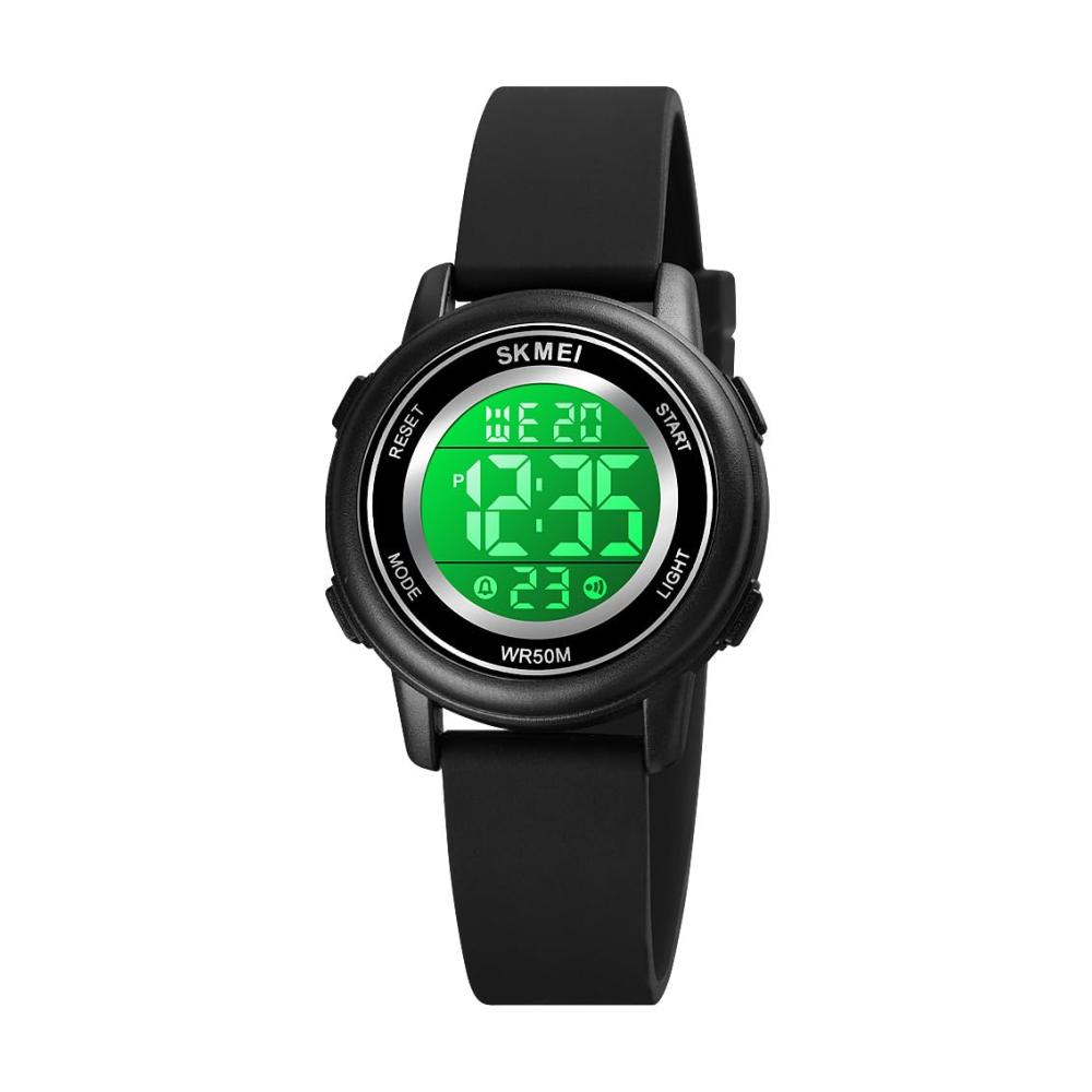 Digitale Damen Armbanduhr mit LED-Leuchtdisplay und wasserdichtem Design - Modernes Gummiarmband