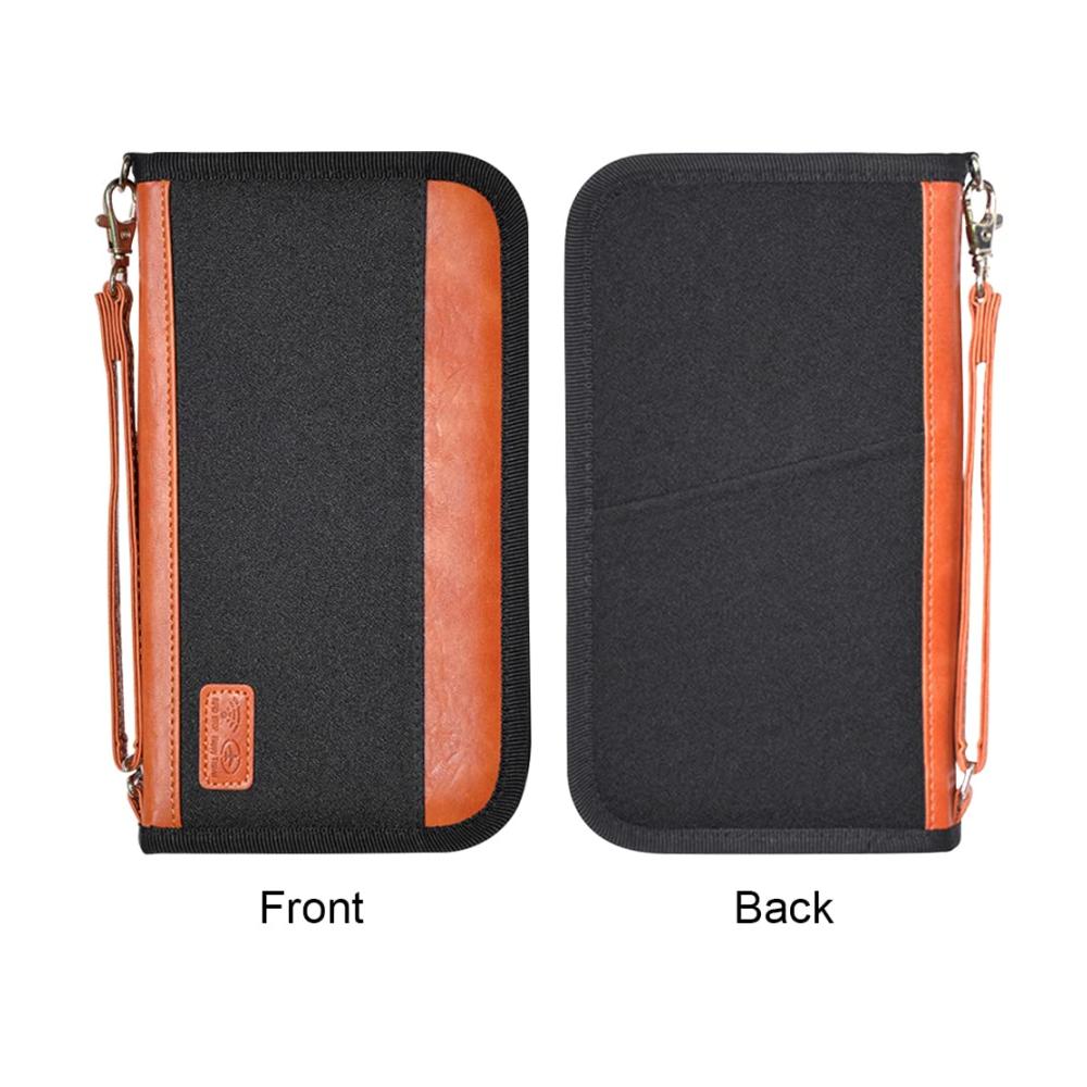 Mehrfachfächige Reisebrieftasche aus Polyester mit Kreditkartenfächern und Stift – Organisieren Sie Ihre Utensilien stilvoll