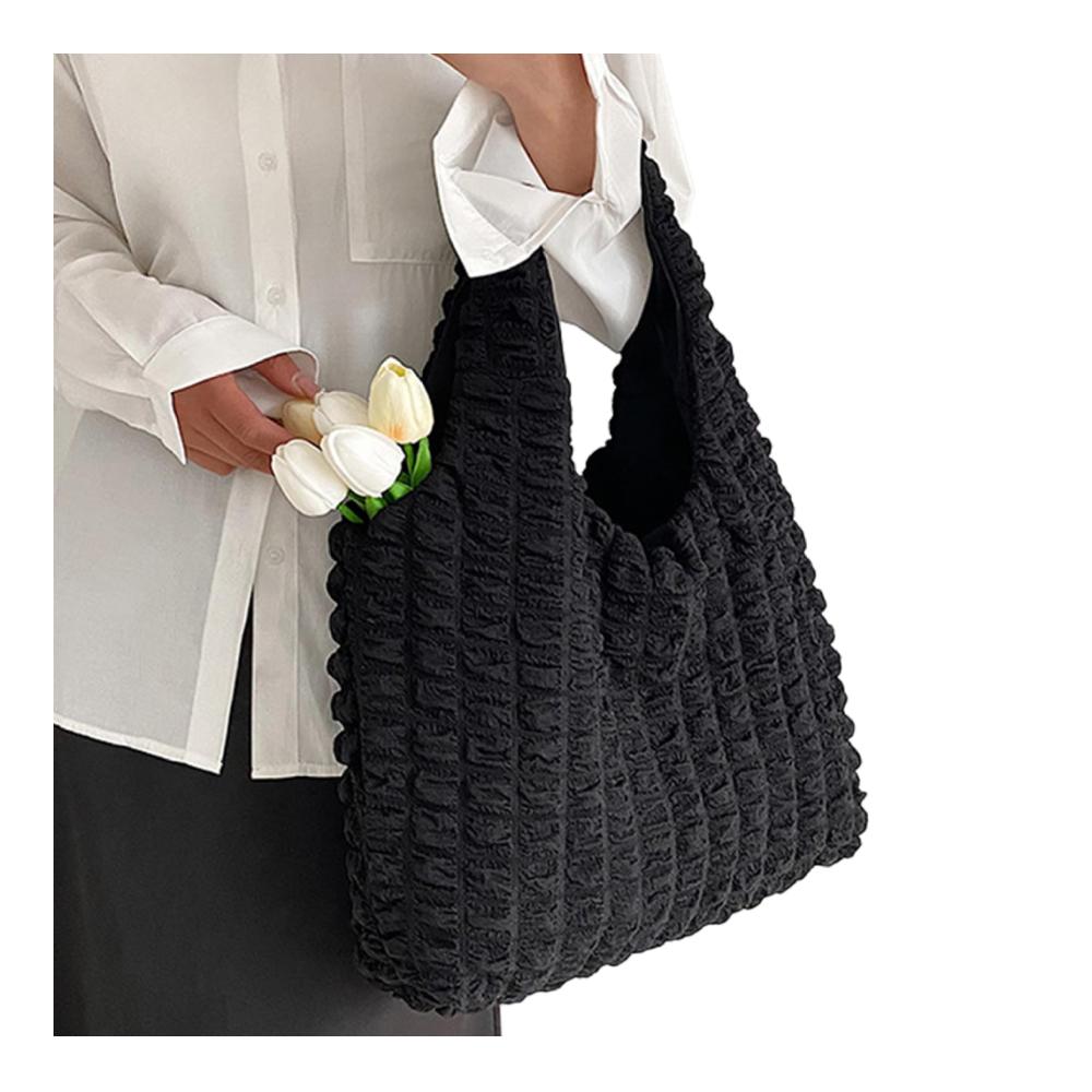 Gesteppte Damen-Shopper Leichte große Tasche für Reisen & Arbeit - Cloud Wolkenbeutel minimalistischer Stil Fluffy Einkaufstasche gepolsterte Handtasche mit hoher Kapazität