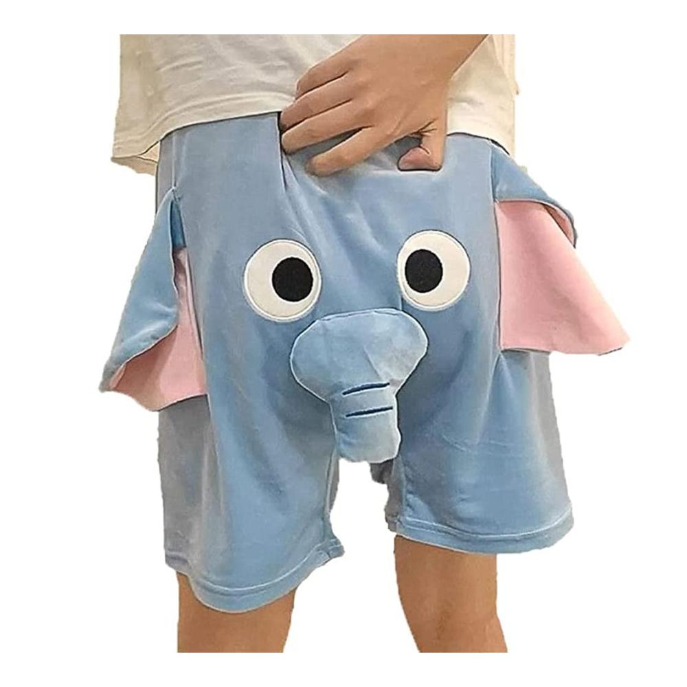 Elefanten-Print Unisex Shorts Lustige Fliegende Paare Schlafanzug-Look Neuheit & Komfort