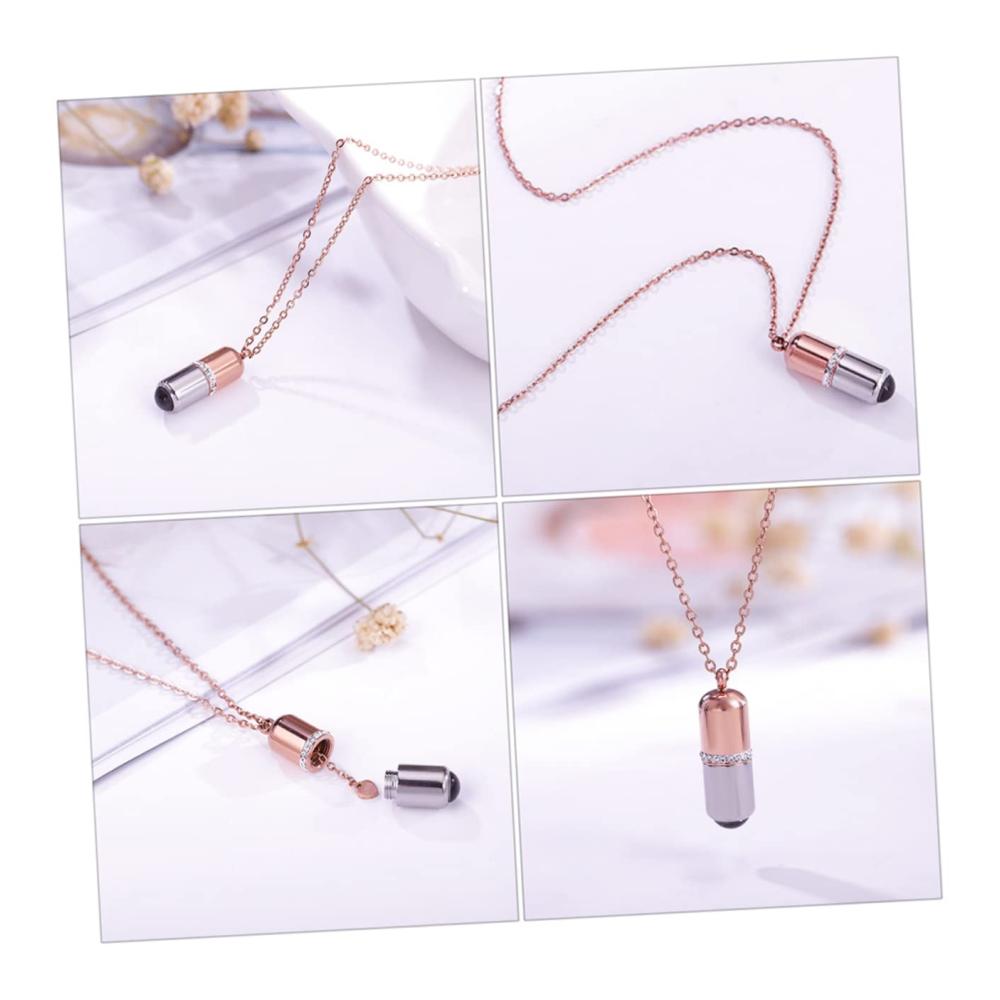 3er Set Kissen Halsketten – Eleganter Damen Schmuck mit Kapsel-Choker-Design Edle Spitze und Schlüsselbein-Anhänger
