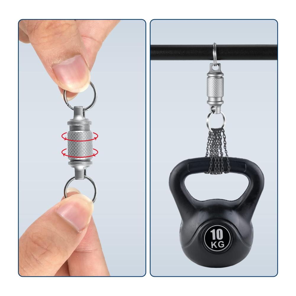 Titanlegierung Schlüsselringe & Schlüsselbänder für Herren - Langlebiger 1pc Dreh-Schlüsselanhänger mit abnehmbarem Clip-Ring