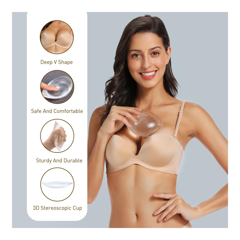 Silikon BH-Einlagen – V-Form Brustvergrößerer Pads für Bikini und Badeanzug