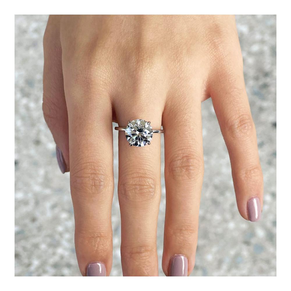 925 Sterling Silber Ringe für Damen - 4 Karat CZ Verlobungsringe | Glänzende Cubic Zirkonia Eheringe | Paar Ring Set für Hochzeit und Versprechen - Trauringe Schmuck