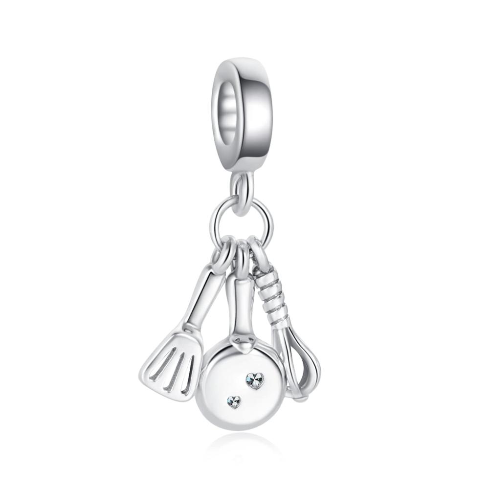 925 Sterling Silber Bead Charms Set - Pizza Bubble Tea Halloween & Geburtstag Geschenke für Frauen & Mädchen - Passend für Armbänder