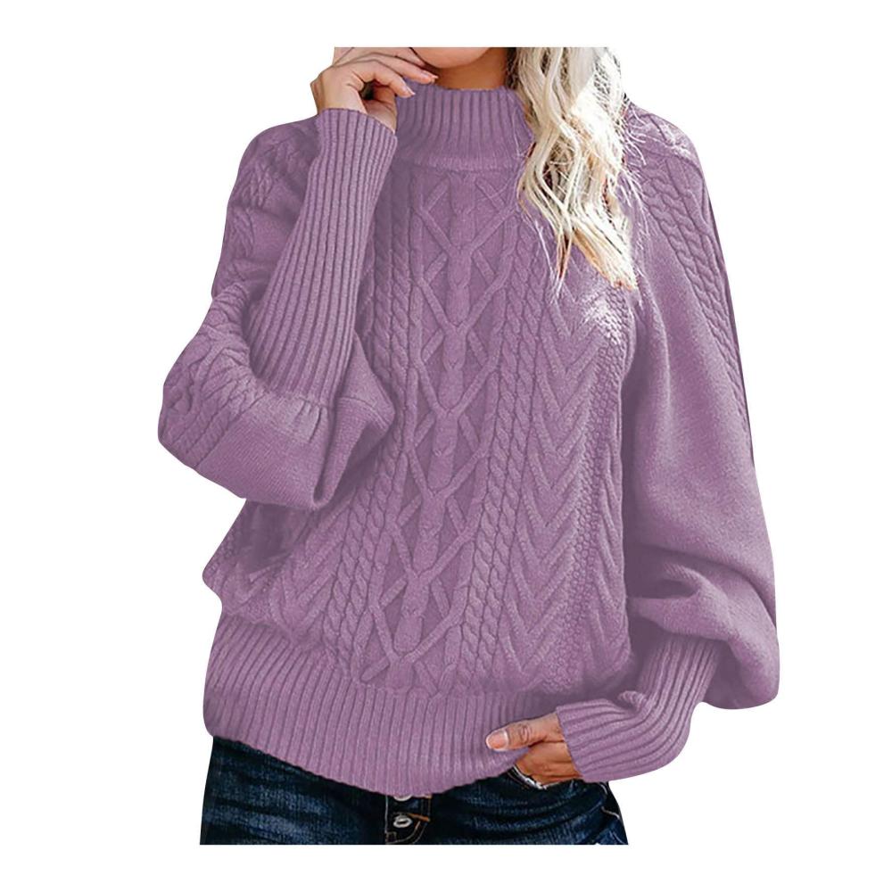 Gemütlicher Damen Longpullover Warm Elegant & Sportlich - Langarm Rundhals Pullover
