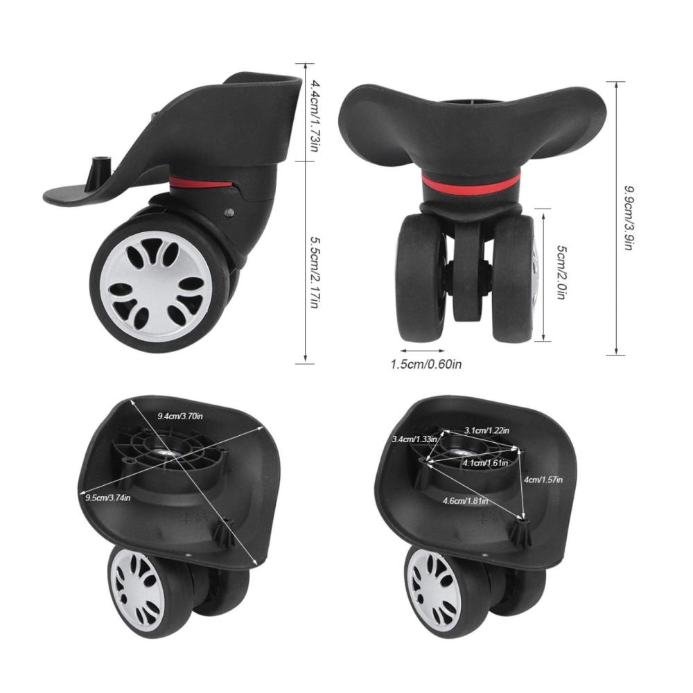 Mute Black Reisetasche mit Gepäckrad - Einfache Installation und Reparatur für bequemes Reisen