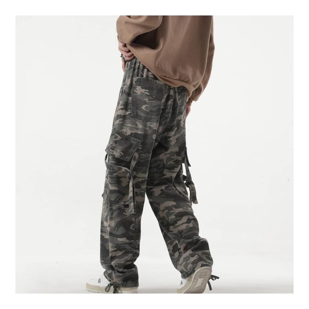 Damen Cargohose Petalum – Camo Design High Waist Loose Fit Casual Jogginghose mit Multi-Taschen für Frauen – Trendige Cargo Pants im lässigen Stil