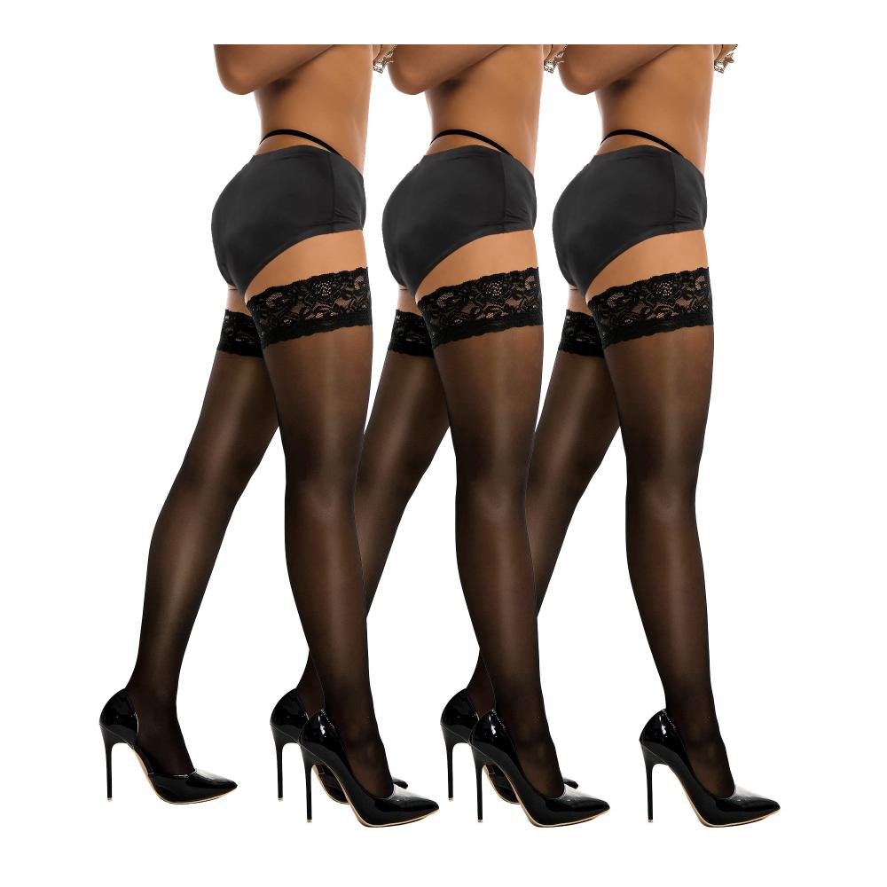 Halterlose Strümpfe Damen Sexy 20 DEN Spitze Stay Up Nylonstrümpfe - Verführerische Eleganz für Beine mit stilvollem Halt