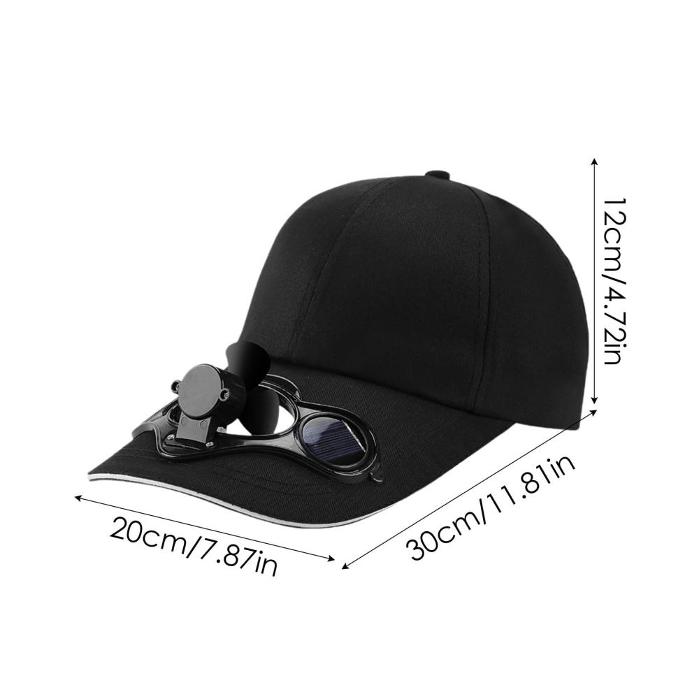 Solarbetriebene Baseball Cap mit Lüfter | Kühlen Sie Ihr Gesicht ohne Batterien - Perfekt für Sommeraktivitäten