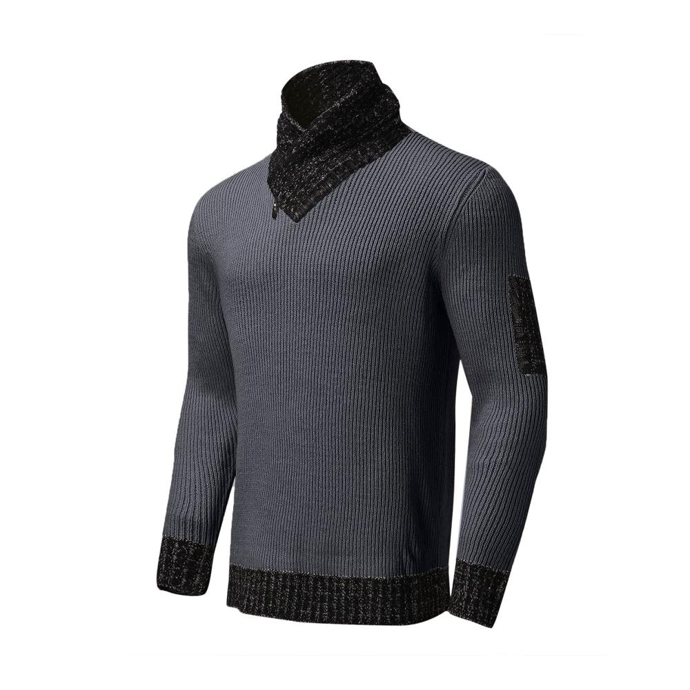 Sweatshirts 2024 Hochwertiger Flaggen-Pullover mit Kragen Schal und Anti-Rutsch-Band für Männer – Große Größen England-Farbe Solide Design