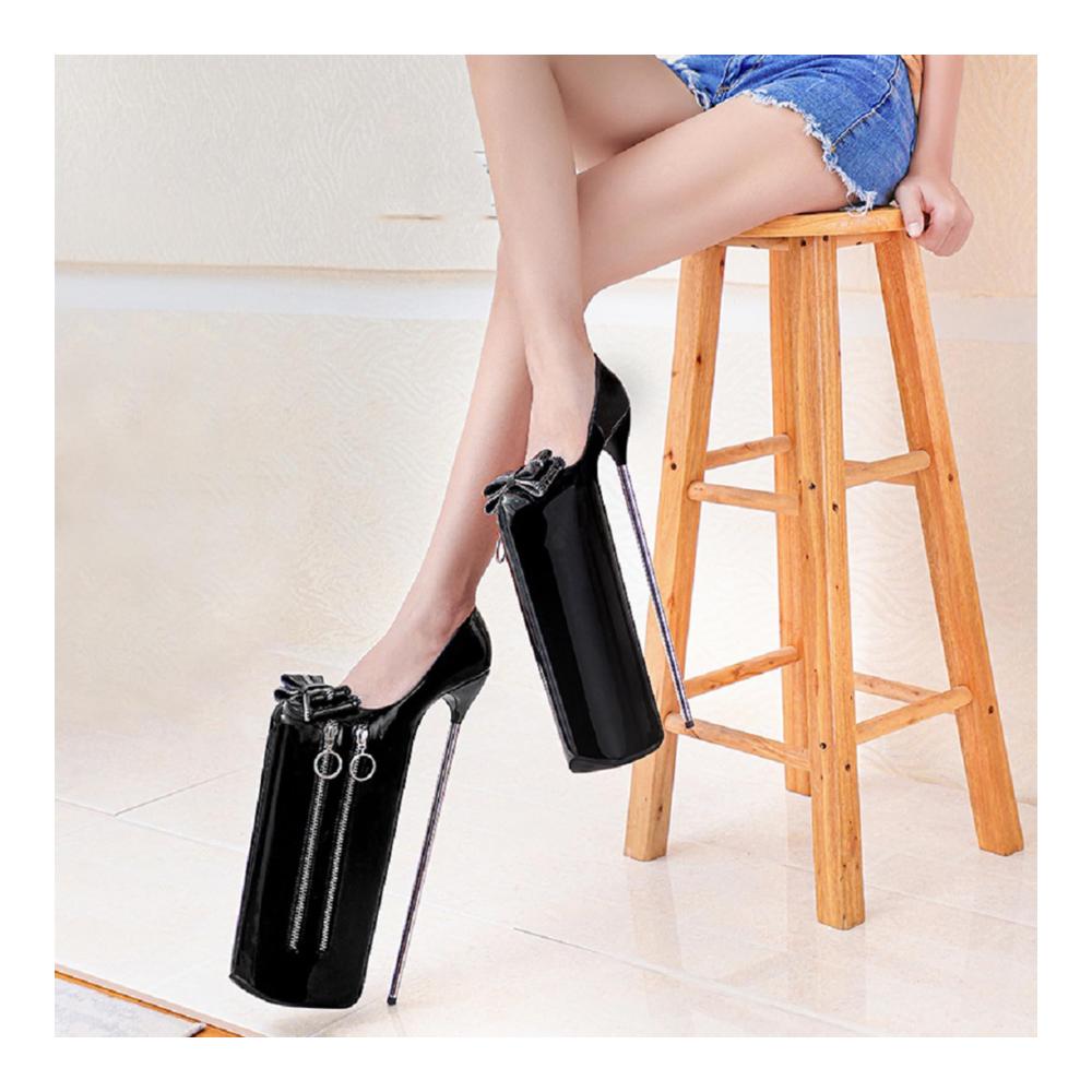 Tanzschuhe mit 30 cm High Heels elegantem Bow feinem Absatz wasserdichter Plattform und robustem Boden – Ideal für Party Nightclub Hochzeitstanz und mehr