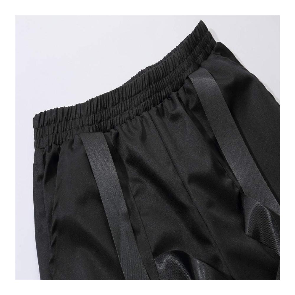 Herren Jogginghose Herbstmode Slim Fit Cargohose mit Multi-Schnallen Bändern und Taschen für lässigen Hip-Hop-Style und Streetwear-Chic