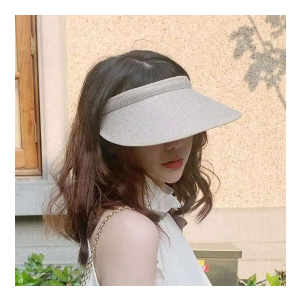Sommer-Set 3 Verstellbare Sonnenvisorhüte für Frauen - Große Krempe Ideal für Strand und Sommer - Sonnenhüte im Praktischen Dreierpack