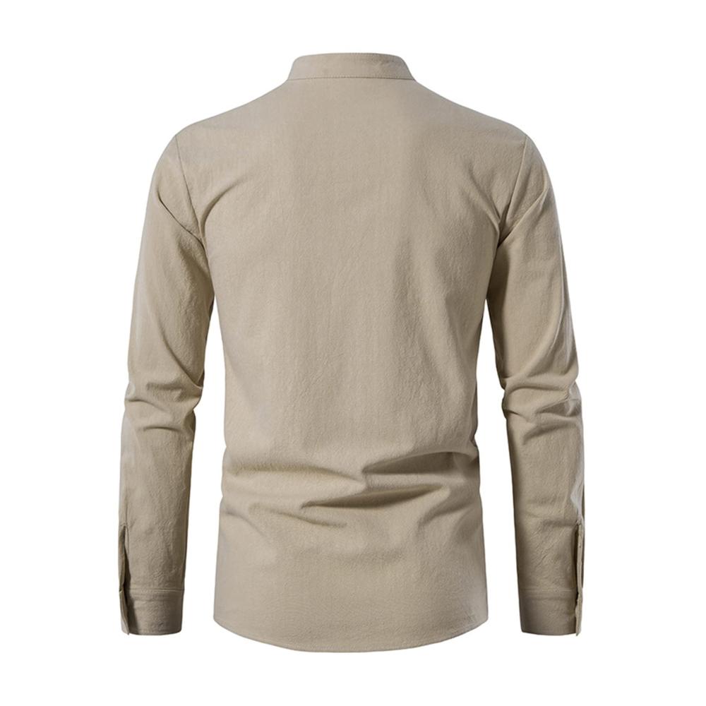 Herren Renaissance Henley Shirt mit Retro Lace-Up Details - Mittelalterliche Punk Tops