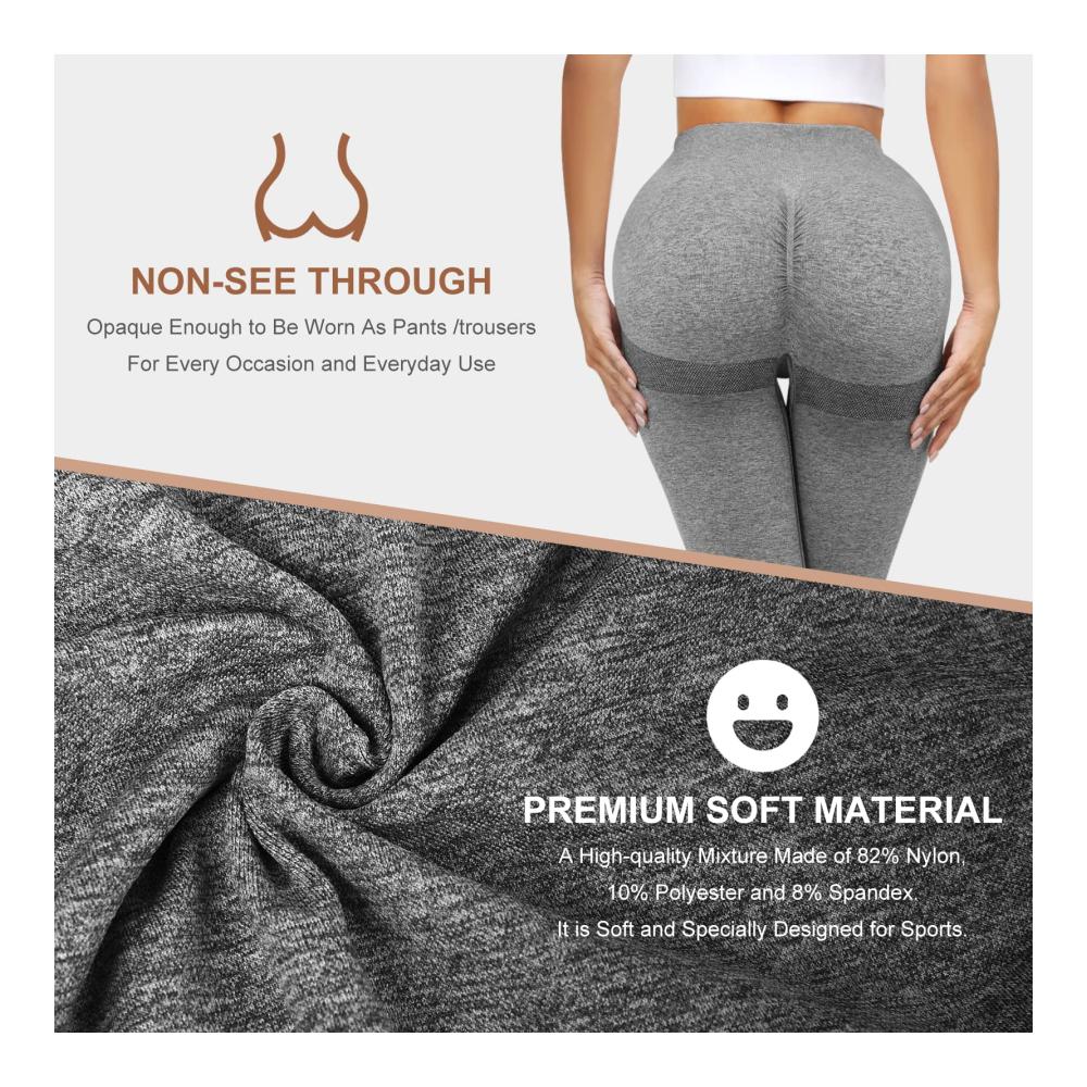 High Waist Damen Capri Leggings Blickdichte Yoga Leggins für Fitness & Workout Elastische Push-Up Sport Leggings für Yoga Jogging & Gym