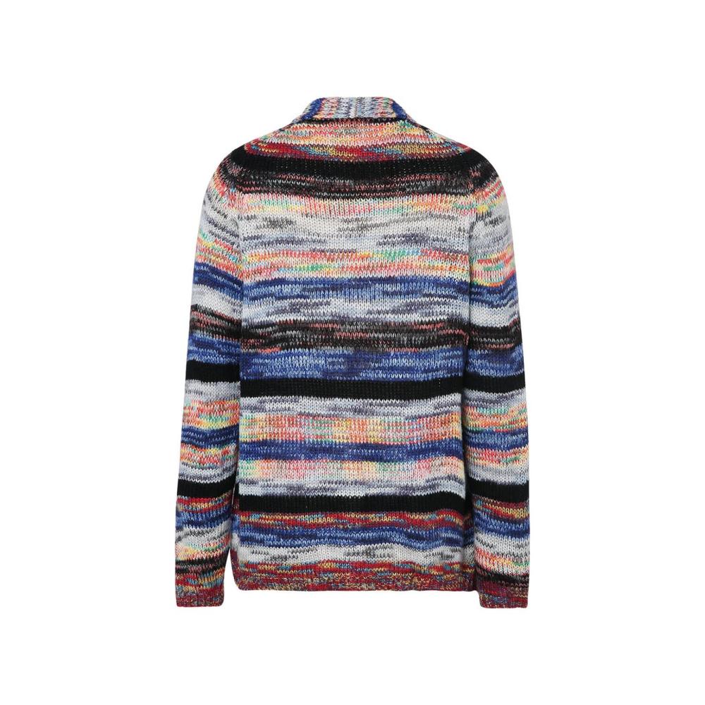 Damen Strickjacke Regenbogen Cardigan mit Farbblock Offene Front Gestreift - Lange Leichte Streetwear Outwear