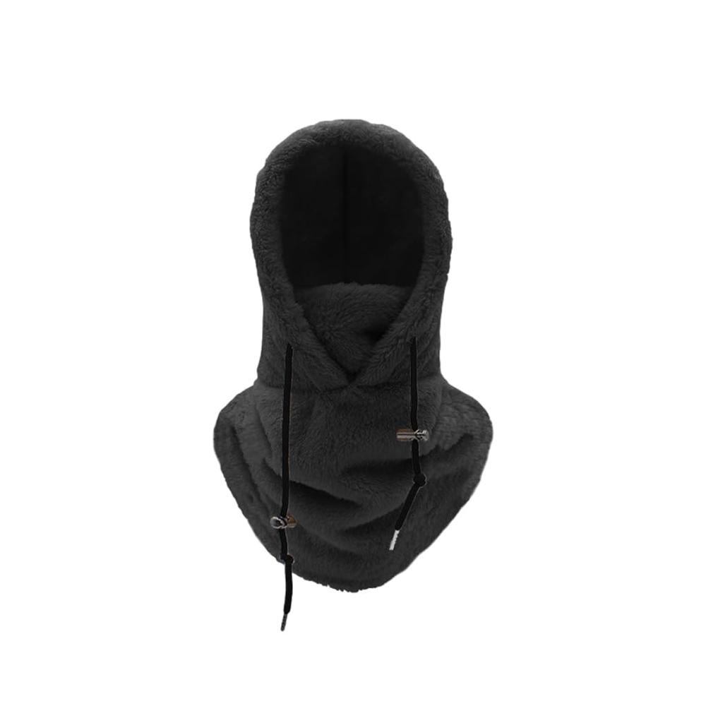 Warme Sturmhaube mit Thermo-Fleece und verstellbarer Skimaske - Winddichter Plüsch-Nackenwärmer für winterliche Fahrradtouren