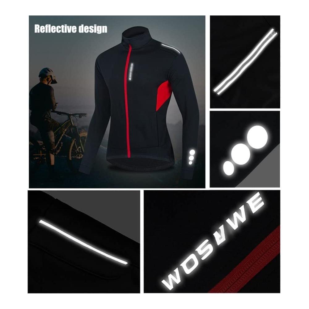 Herren Fahrradjacke - Winddicht Atmungsaktiv Wasserdicht - Mit Maske Leicht Verstaubar - Warm für Mountainbikes Laufen und mehr