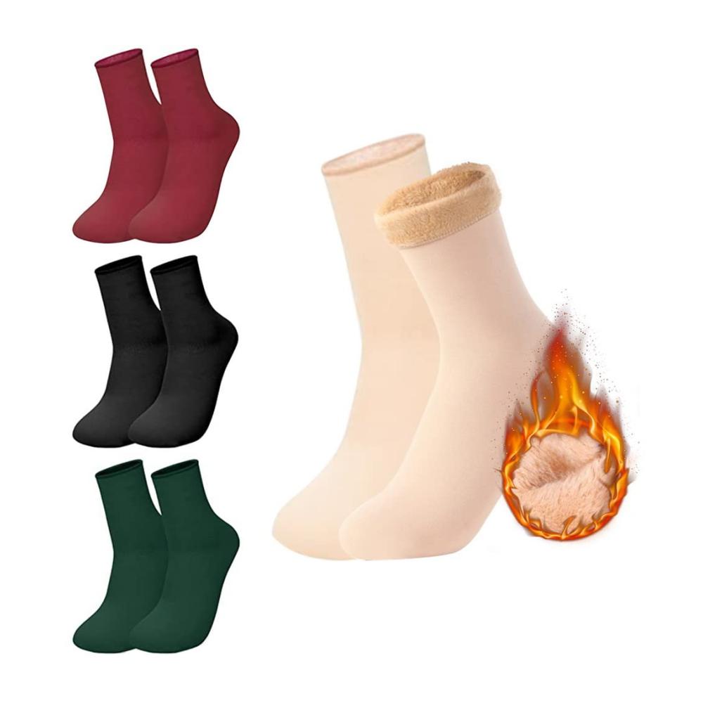 Warme Damen Stoppersocken mit samtiger Fütterung – Dick flauschig und atmungsaktiv