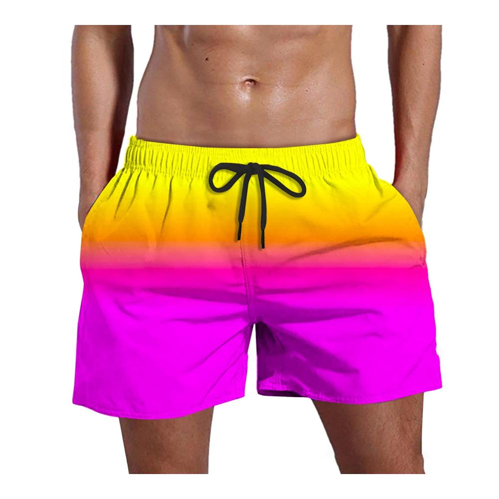 Herren Badeshorts Schnelltrocknende Boardshorts mit modischem Farbverlauf für den perfekten Strandlook