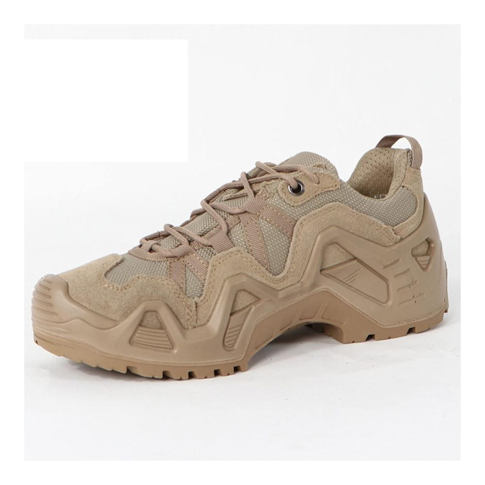 Outdoor Trekkingschuhe Herren & Damen - Wasserdichte Militärstiefel Taktische Patrouillenstiefel Hochhaus Wanderschuhe - Motorradarmee Trekking Ausrüstung - A-Beige-Größe 44
