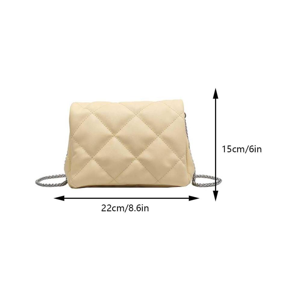Gepolsterte Leder-Schultertasche im Vintage-Stil mit Steppmuster Schnallenverschluss und großer Kapazität - Modische PU-Damenhandtasche für den täglichen Pendelgebrauch