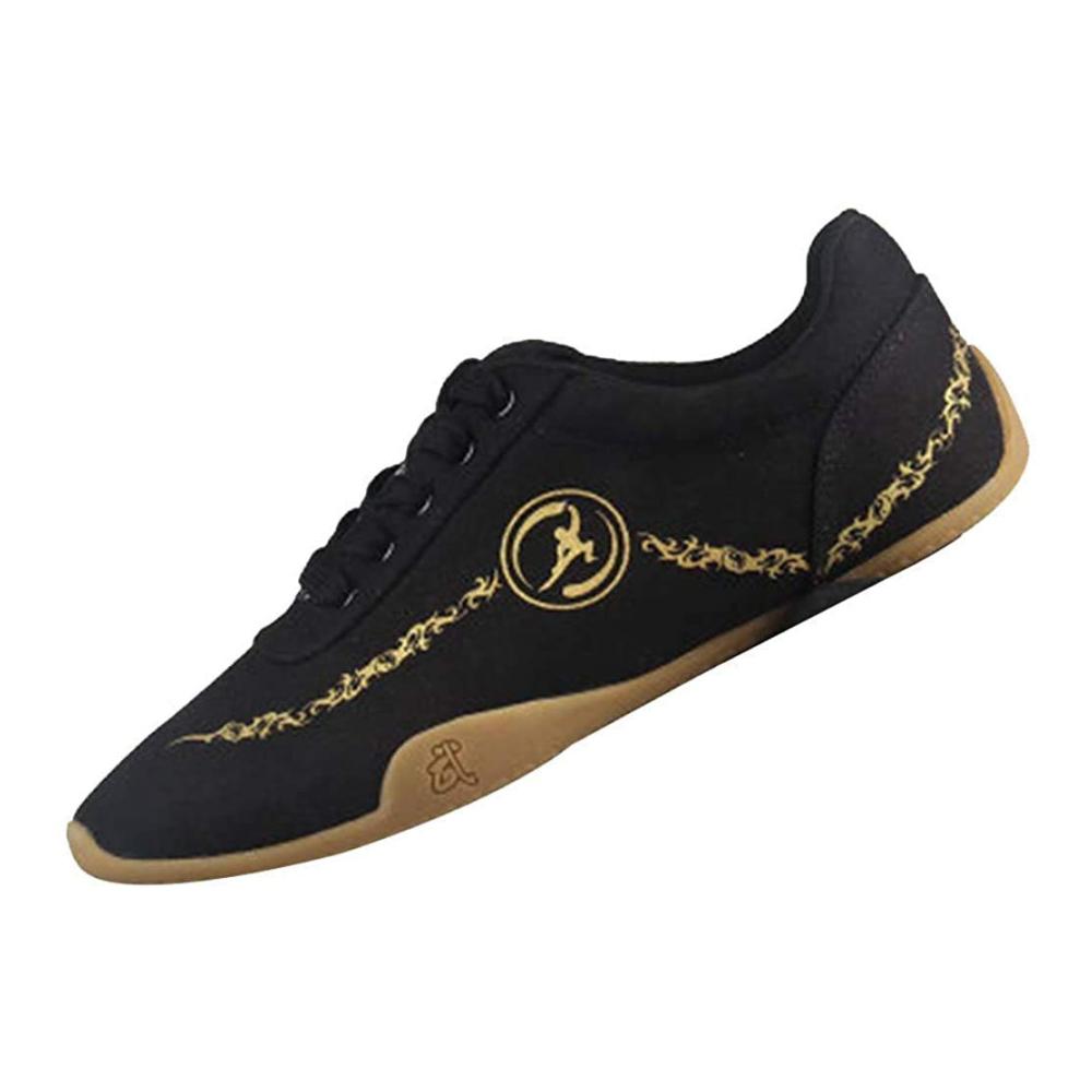 Kampfsportschuhe Shaoyao Unisex Atmungsaktive Kung Fu Schuhe für Wushu Yoga und Tai Chi – Chinesische Gummisohle für maximalen Komfort in Schwarz (Größe 40
